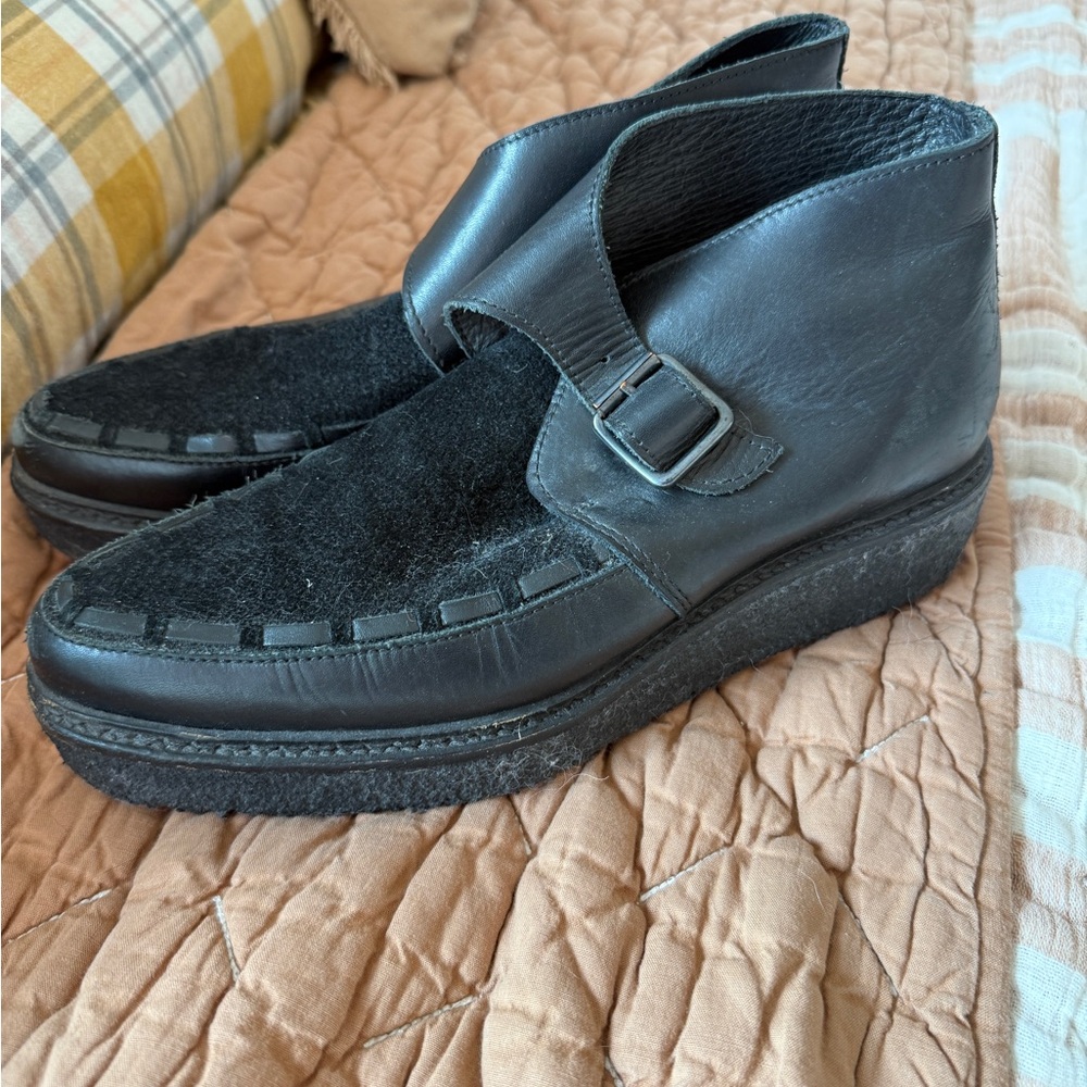 All Saints Black Leather Chukka Boots